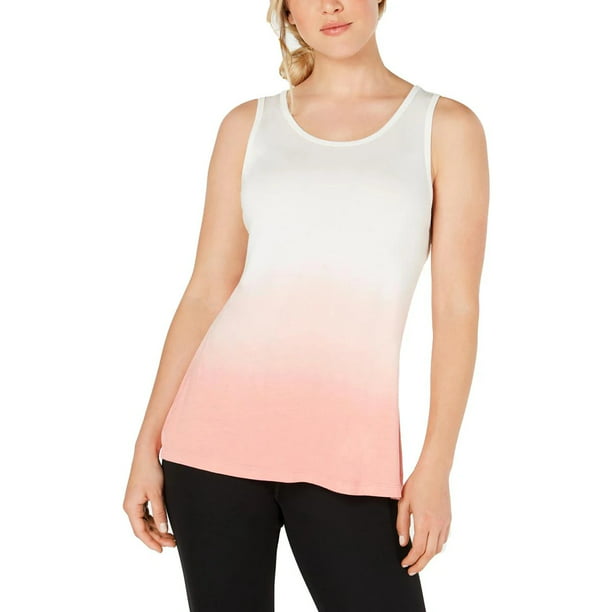 Ideology Womens Dip-Dyed Long-Sleeve Top 